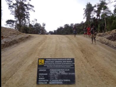 Ilustrasi pembangunan Jalan Trans Papua