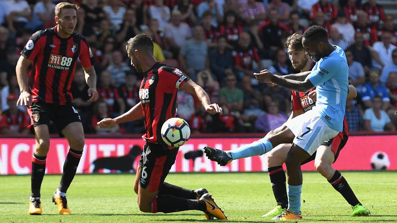 Raheem Sterling, penentu kemenangan City. Foto: Premier League.