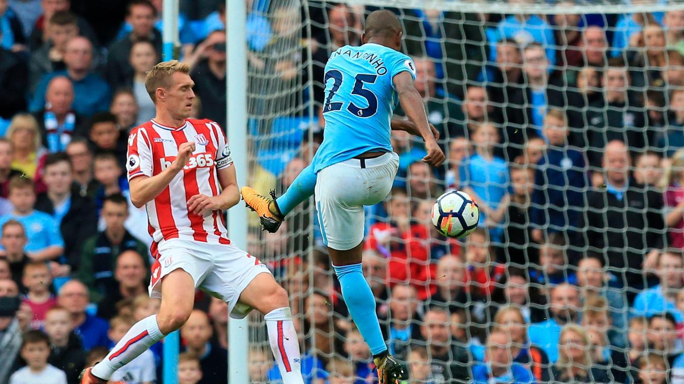 Lawan Stoke adalah laga terbaik Pep Guardiola selama melatih Manchester City. Foto: Premier League.