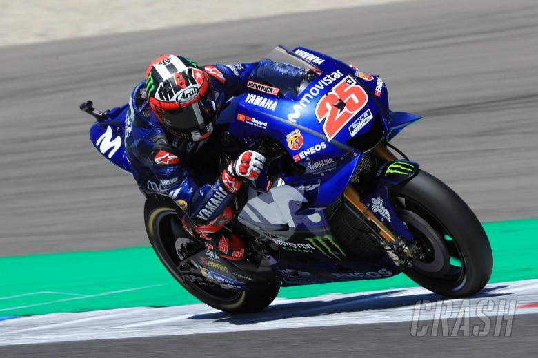 Maverick Vinales kembali menjadi yang tercepat. (Crash).