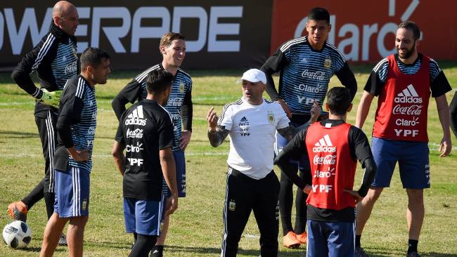 Sampaoli dan timnas Argentina. Foto: FIFA