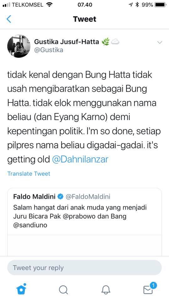 Bung Hatta Disamakan Sandiaga 2