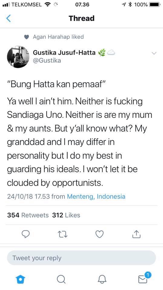 Bung Hatta disamakan Sandiaga 3